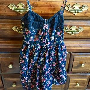 Forever21 Black Floral Sundress